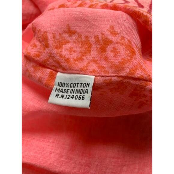 NEW w/ Tags Sunny Oceans Beach Cover Up Caftan 100% Cotton Pink Small/Medium - Picture 3 of 4